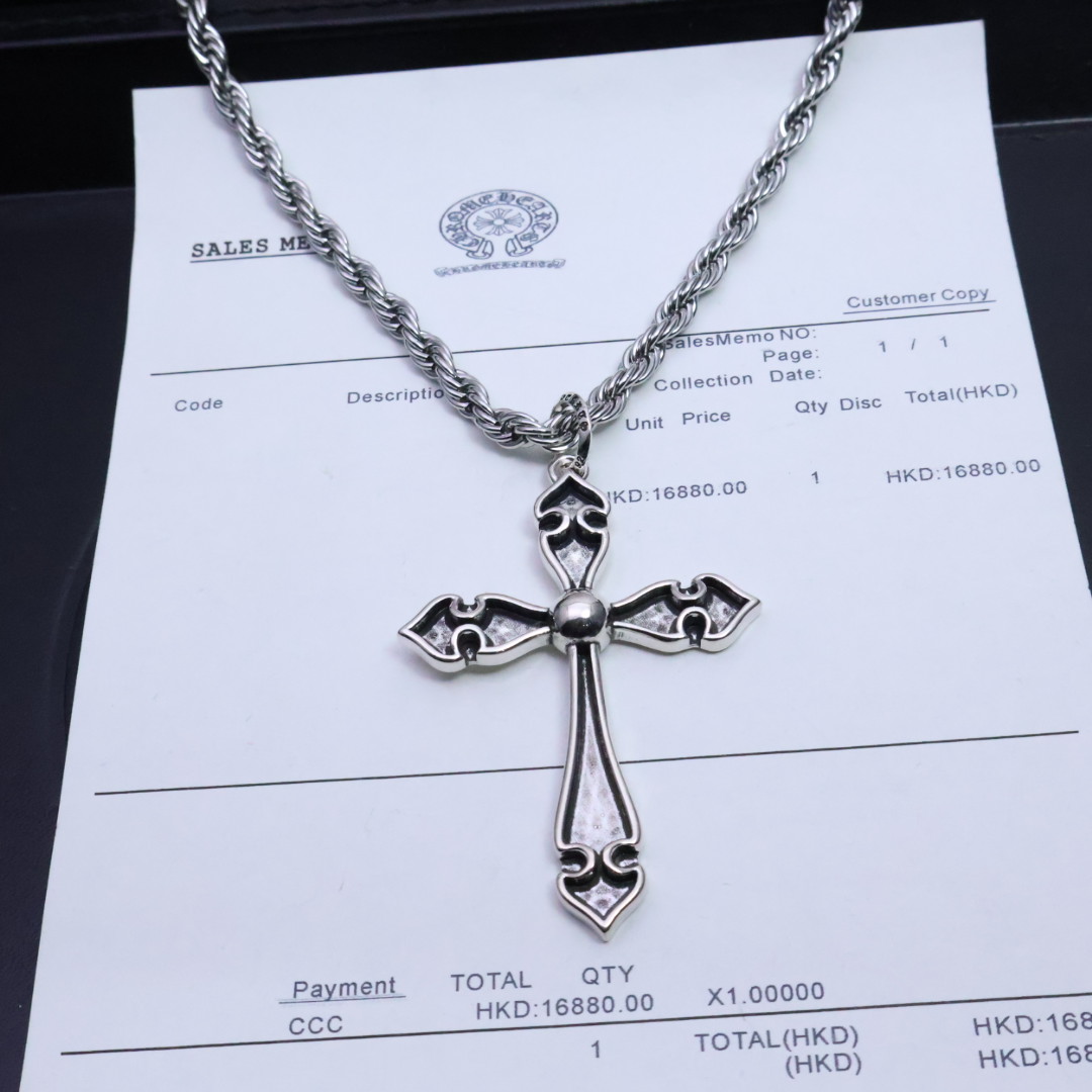 ［2025🎁送礼推荐］𝐂𝐡𝐫𝐨𝐦𝐞 𝐡𝐞𝐚𝐫𝐭𝐬 克罗心✝️项链，麻花链🤩帅爆了克罗心项链 ⚜️造型不同