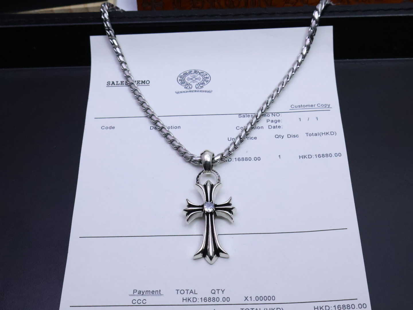 ［新品上架］𝐂𝐡𝐫𝐨𝐦𝐞 𝐡𝐞𝐚𝐫𝐭𝐬  ✞ 克罗心项链⚜️ 原厂11复刻｜纯手工錾刻十字圣痕  
💎 