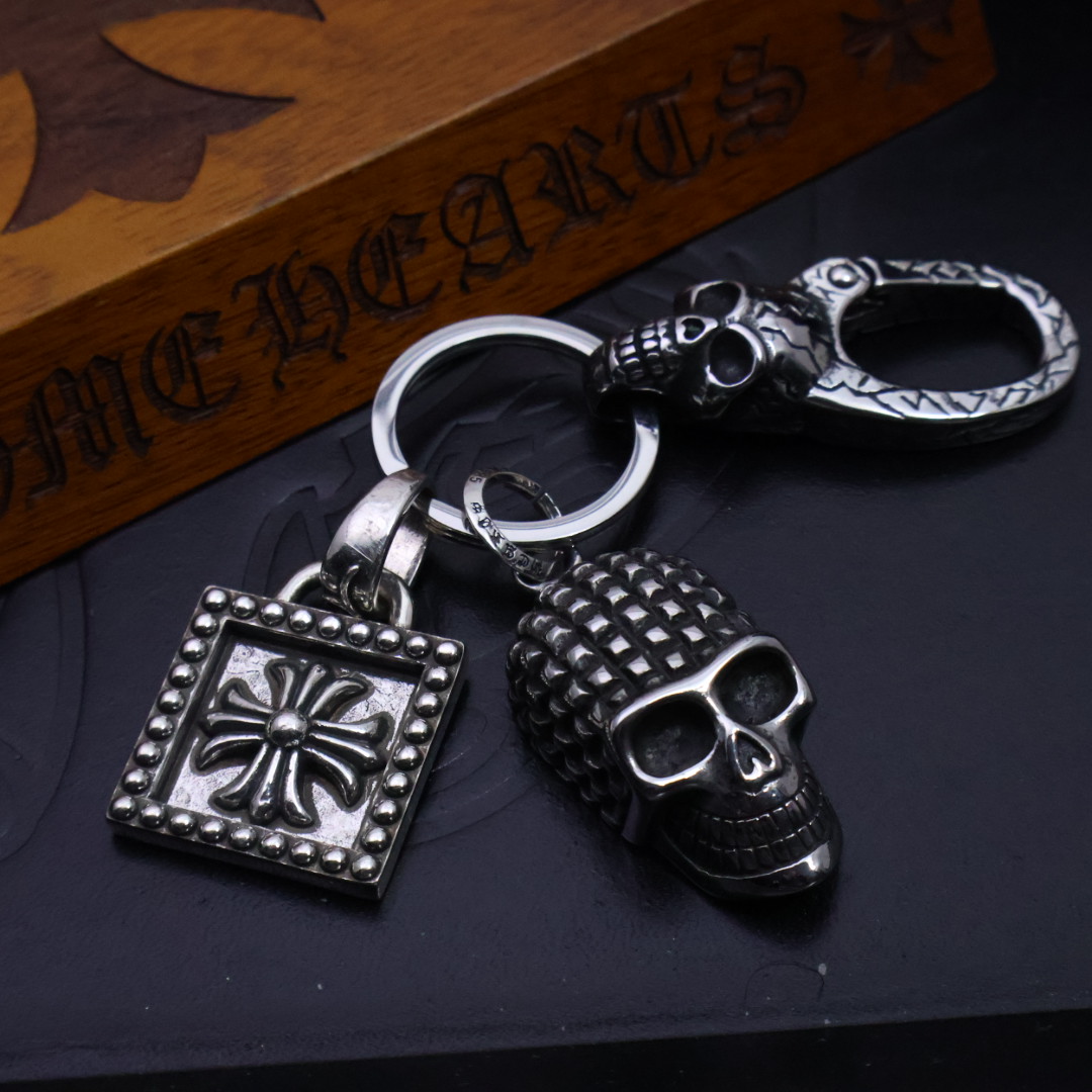 Chrome Hearts Croac Crusade Key Buttons: Gothic Style Reinvented in 925 Silver - 图片 6