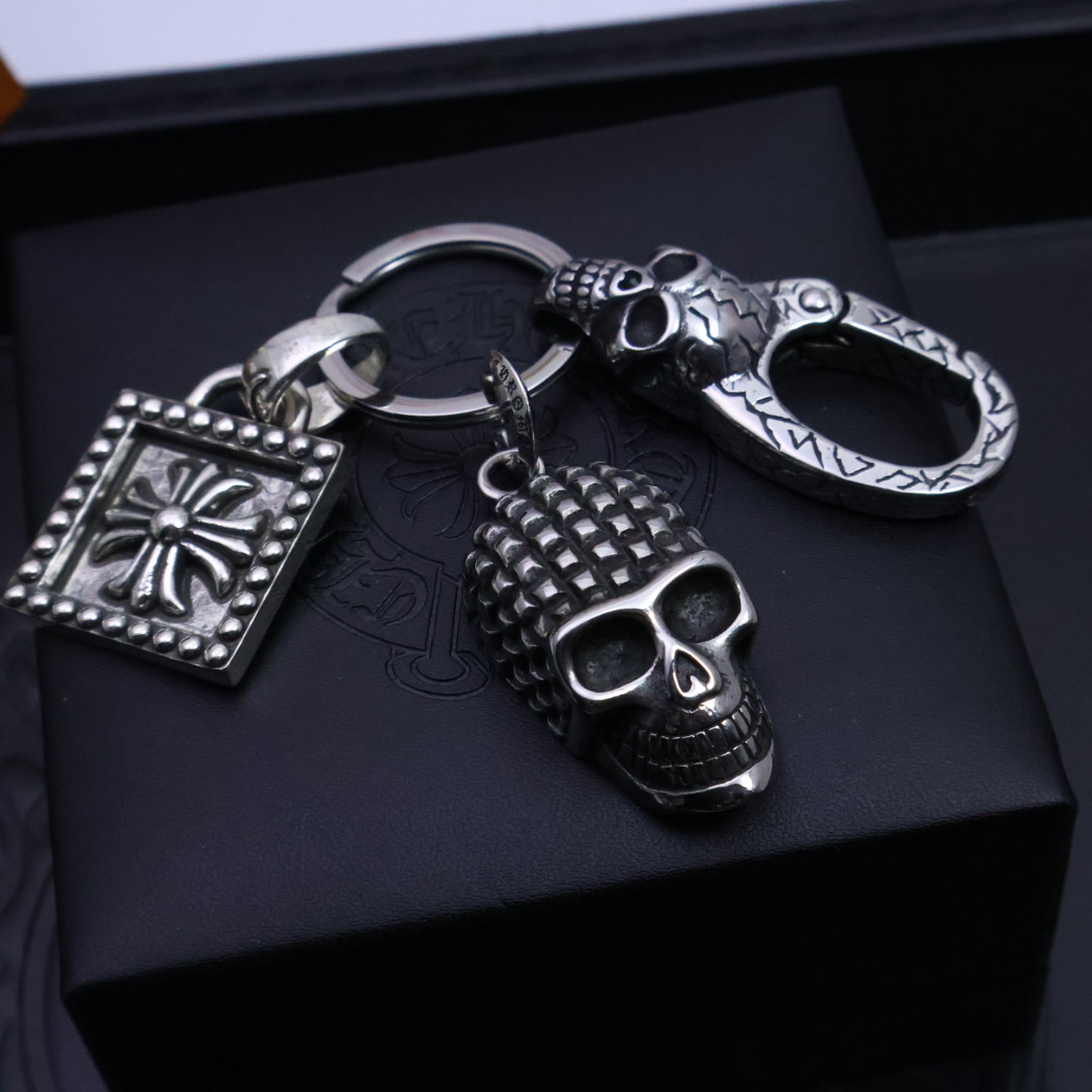 Chrome Hearts Croac Crusade Key Buttons: Gothic Style Reinvented in 925 Silver - 图片 5