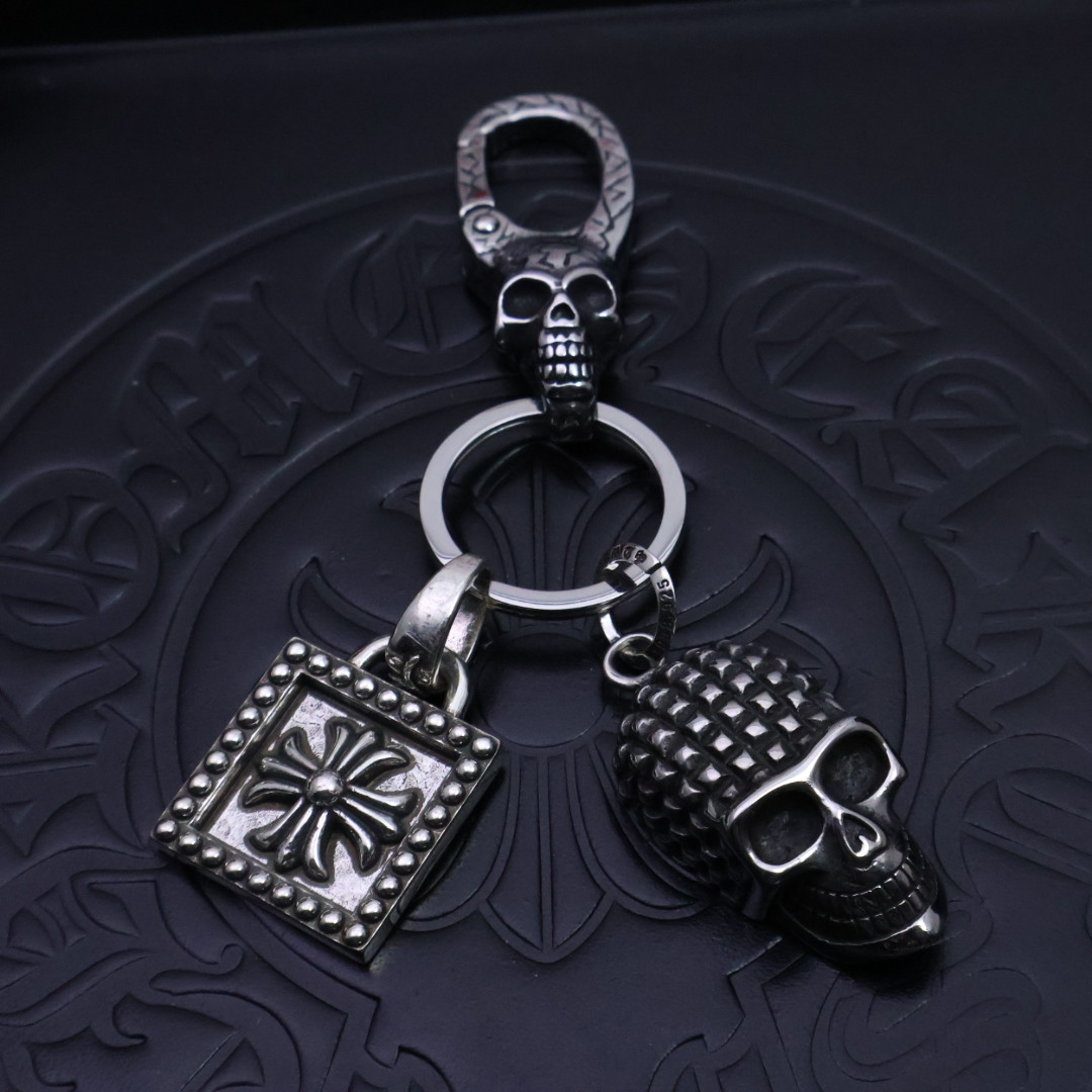 Chrome Hearts Croac Crusade Key Buttons: Gothic Style Reinvented in 925 Silver - 图片 1