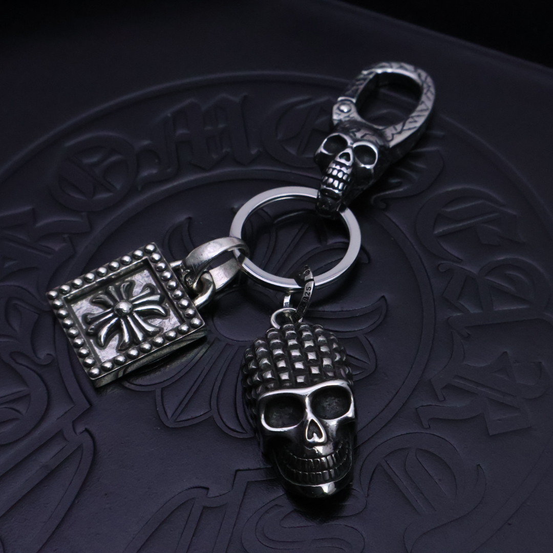 Chrome Hearts Croac Crusade Key Buttons: Gothic Style Reinvented in 925 Silver - 图片 3
