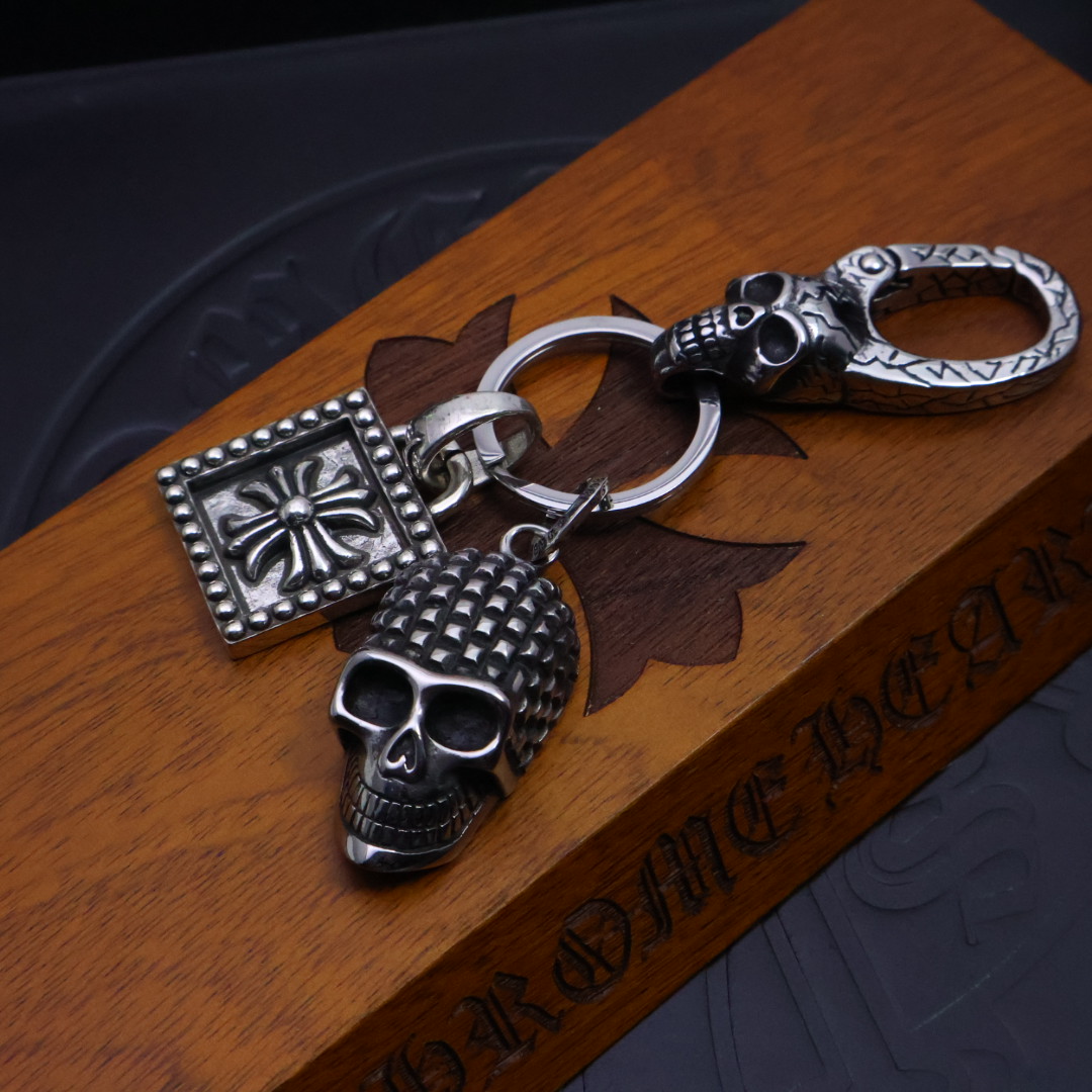 Chrome Hearts Croac Crusade Key Buttons: Gothic Style Reinvented in 925 Silver - 图片 4