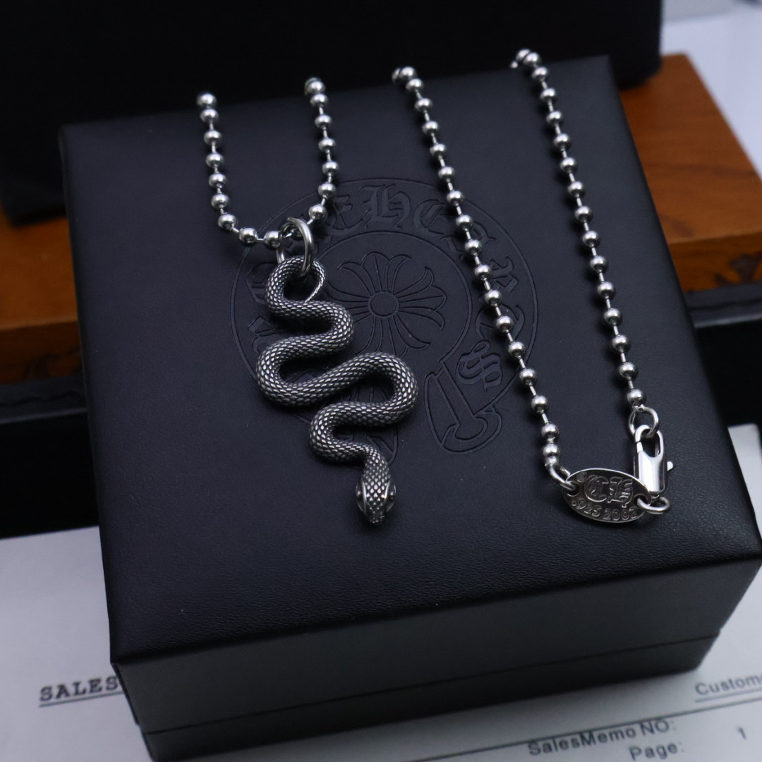 Chrome Hearts 𝐇𝐞𝐚𝐫𝐭［2025潮流推荐］克罗心蛇吊坠珍珠链