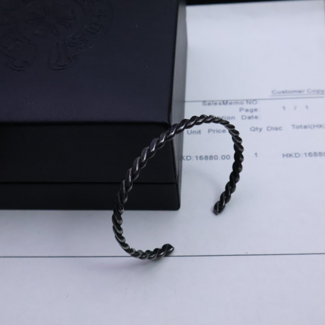 Chrome Hearts 𝐂𝐡𝐫𝐨𝐦𝐞 𝐇𝐞𝐚𝐫𝐭𝐬 克罗心 开口手镯 末日美学暴击