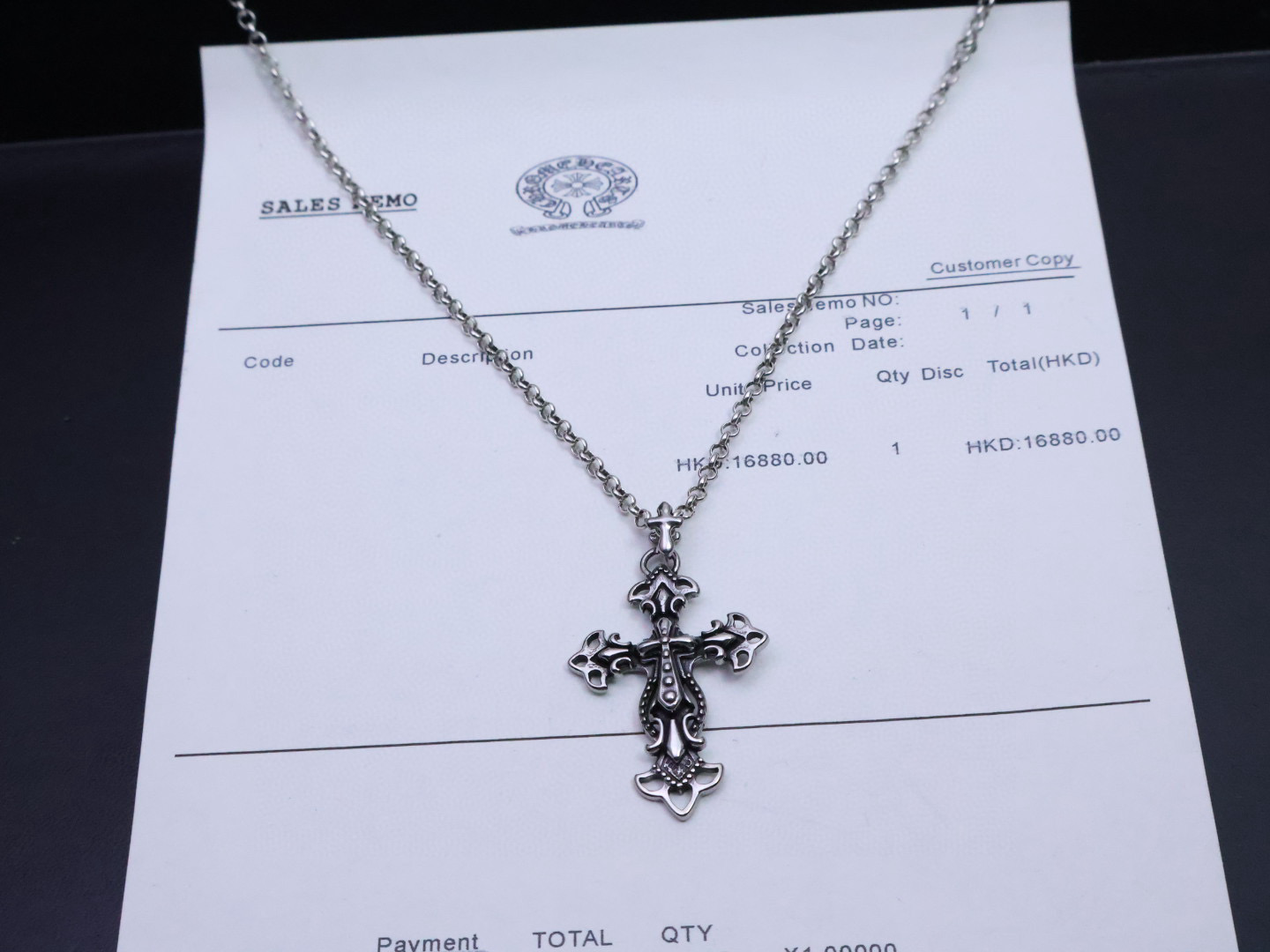 Chrome Hearts 𝐡𝐞𝐚𝐫𝐭𝐬 克罗心项链