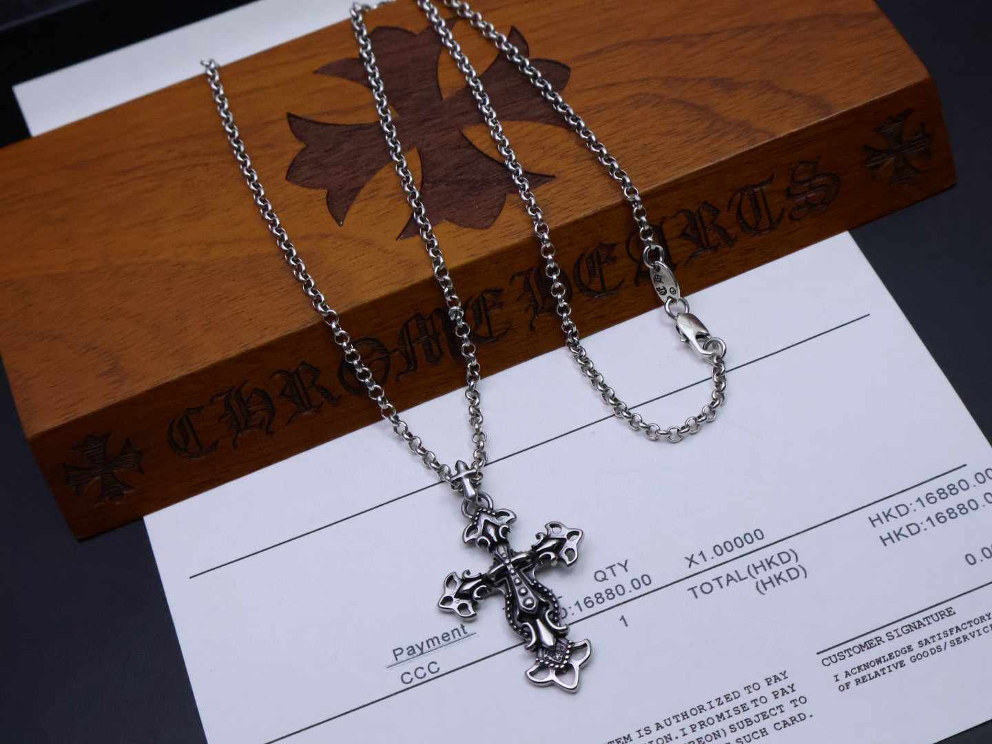 Chrome Hearts 𝐡𝐞𝐚𝐫𝐭𝐬 克罗心项链