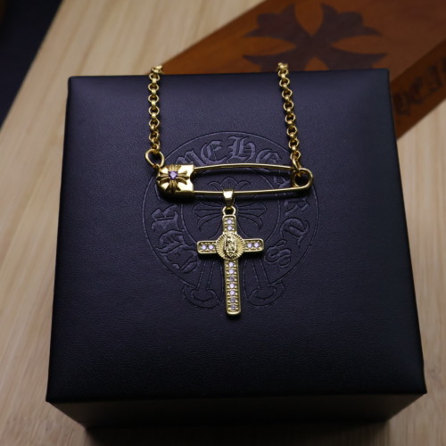 Chrome Hearts Style Handmade Chain Necklace Cross and Fleur-de-lis Elements 1 Chrome Hearts Style Handmade Chain Necklace Cross and Fleur-de-lis Elements