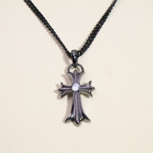 Chrome Hearts Black Gold Cross Pendant Necklace Fashion Jewelry 1 Chrome Hearts Black Gold Cross Pendant Necklace Fashion Jewelry