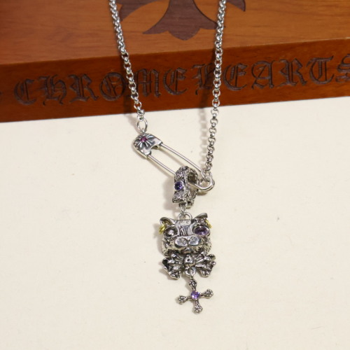 Chrome Hearts Necklace Brooch Chain, Cross Design, Punk Style, Unisex Fashion 1 Chrome Hearts Necklace Brooch Chain, Cross Design, Punk Style, Unisex Fashion