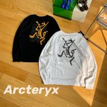 Arc’teryx AAA+
 Clothing T-Shirt Black White Printing Unisex Cotton Spring/Summer Collection Long Sleeve