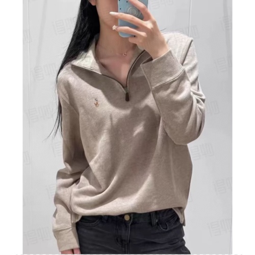 Ralph Lauren Quarter-Zip Knit Sweatshirt - Embroidered Pony Logo 1 Ralph Lauren Quarter-Zip Knit Sweatshirt - Embroidered Pony Logo