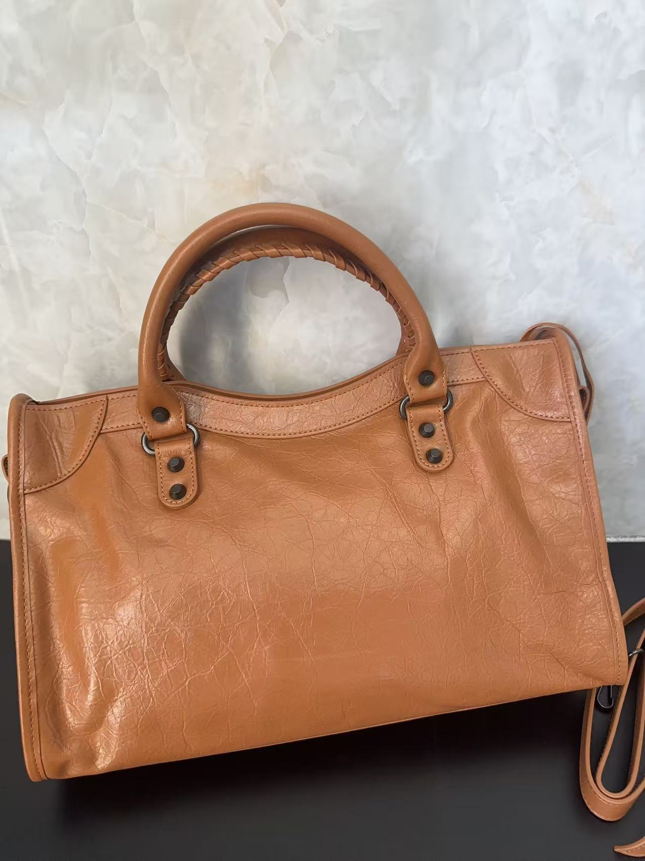 Balenciaga Style Beige Card Holder Lookbook Reference image 2