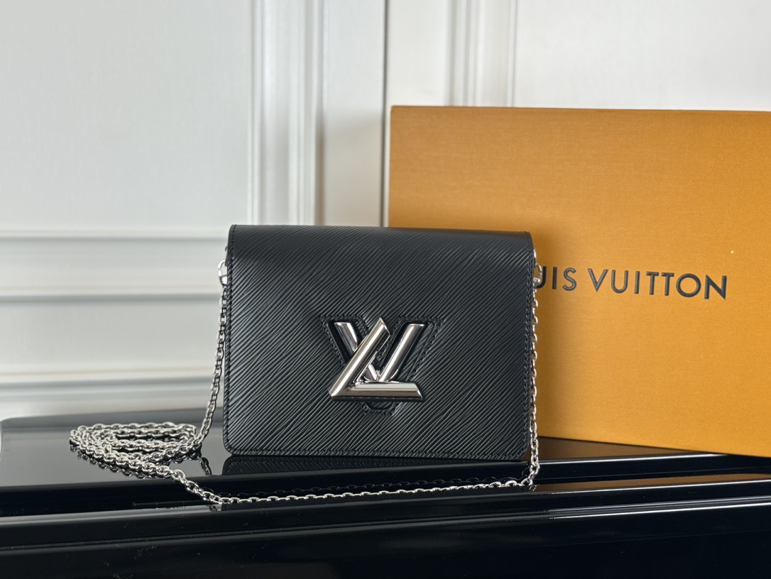 Louis Vuitton Crossbody & Shoulder Bags Black Epi LV Twist Chains M68750