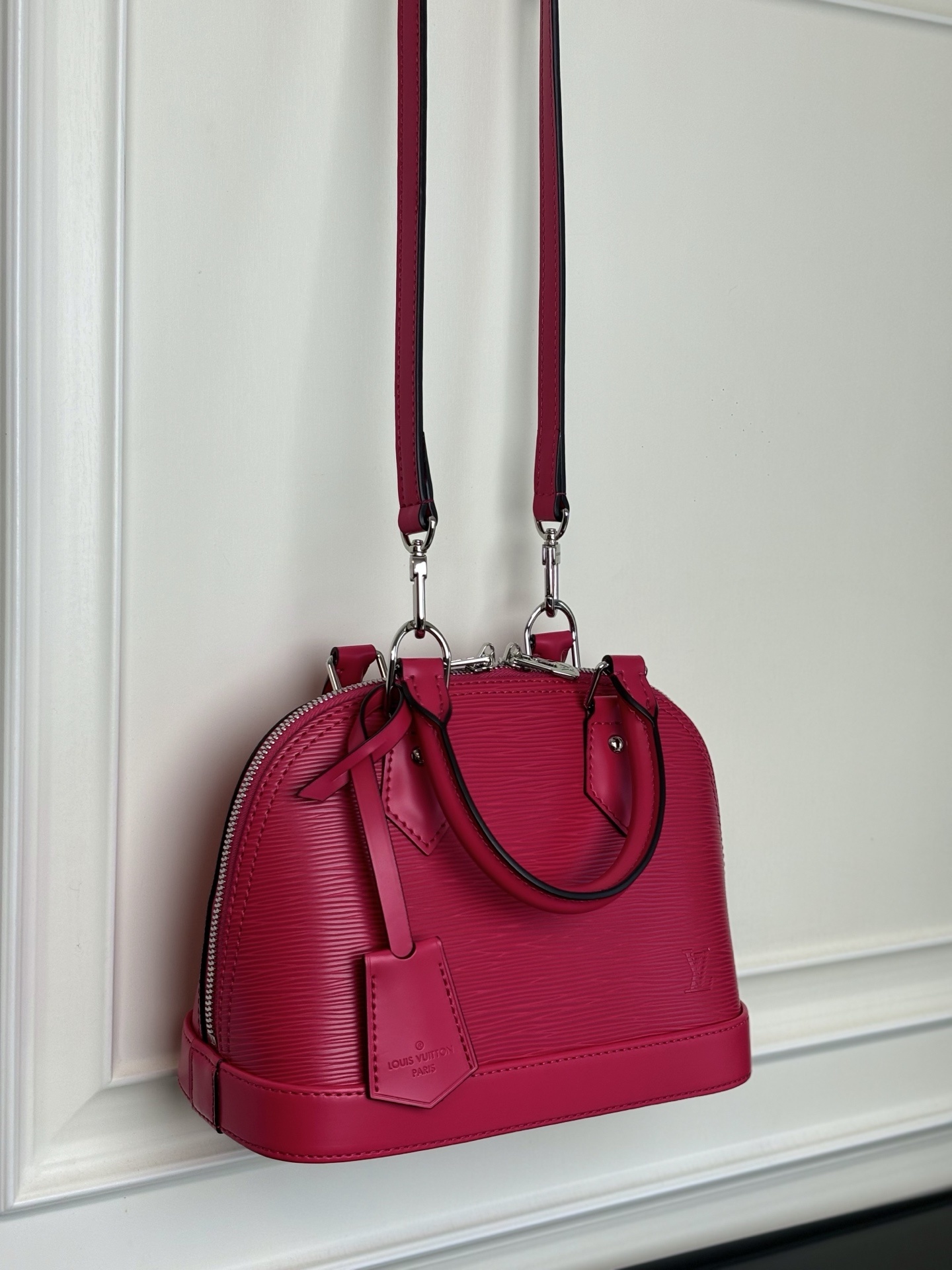 M24645 玫红色(动态码)《顶级原单》专柜同步电子芯片内码出货🔥本款 Alma BB 手袋溯源 19