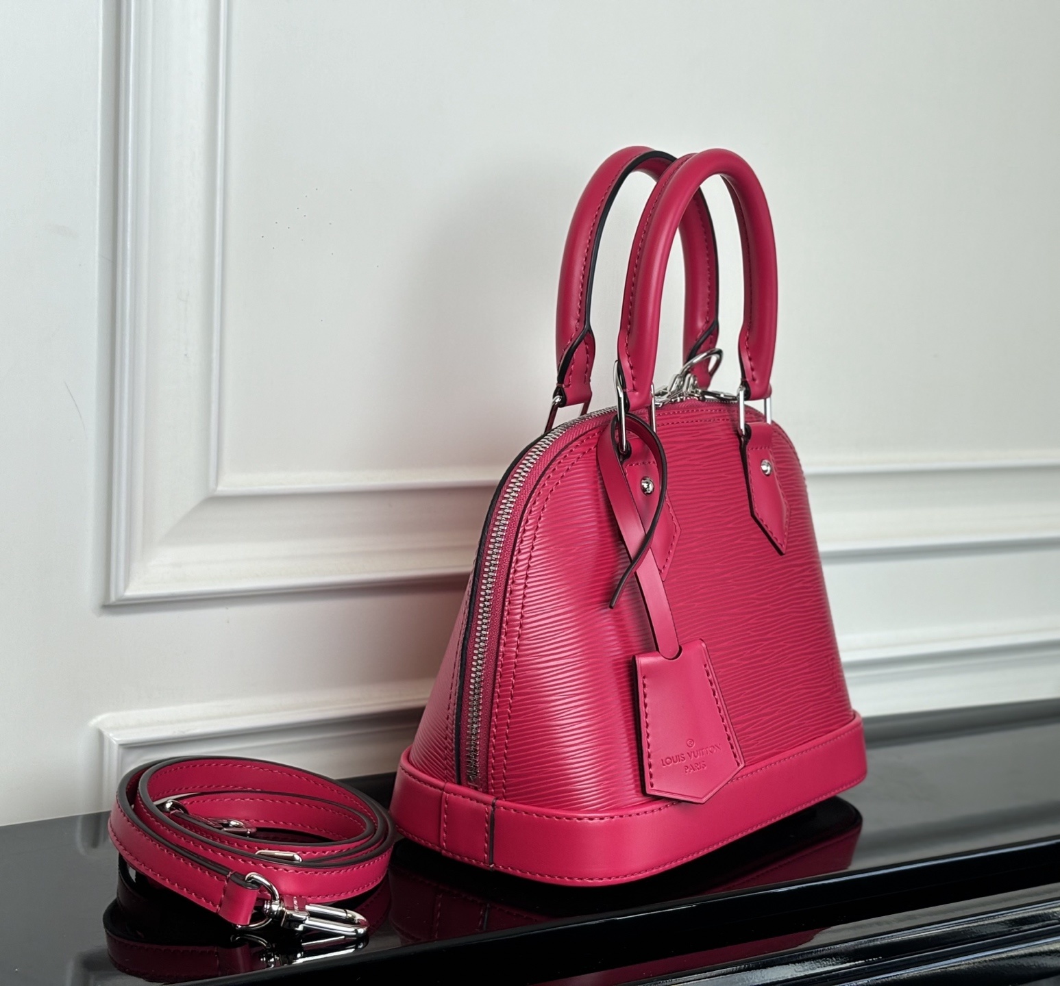 M24645 玫红色(动态码)《顶级原单》专柜同步电子芯片内码出货🔥本款 Alma BB 手袋溯源 19