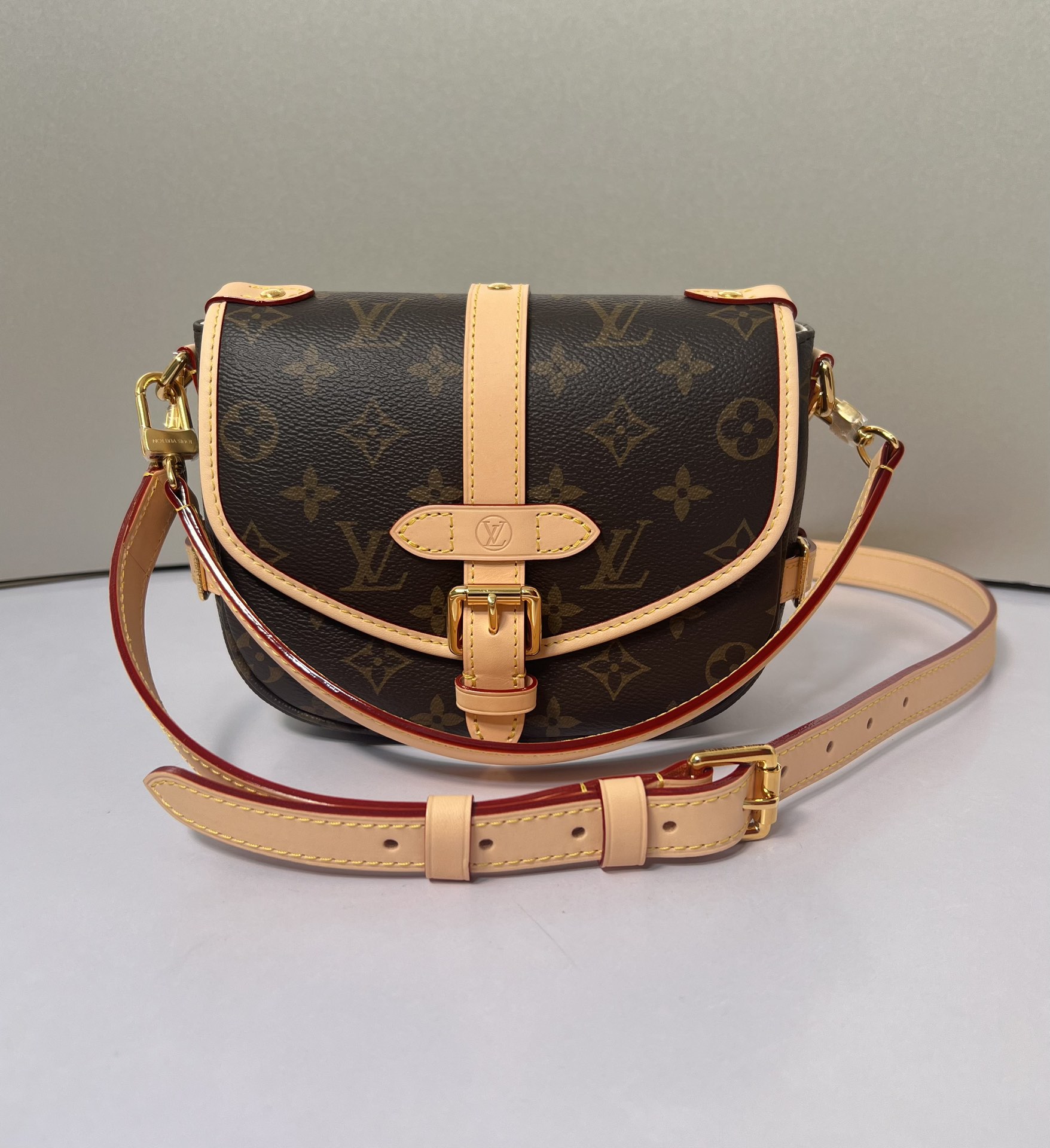 Louis Vuitton LV Saumur Handbags Saddle Bags Monogram Canvas Cowhide Mini M46740
