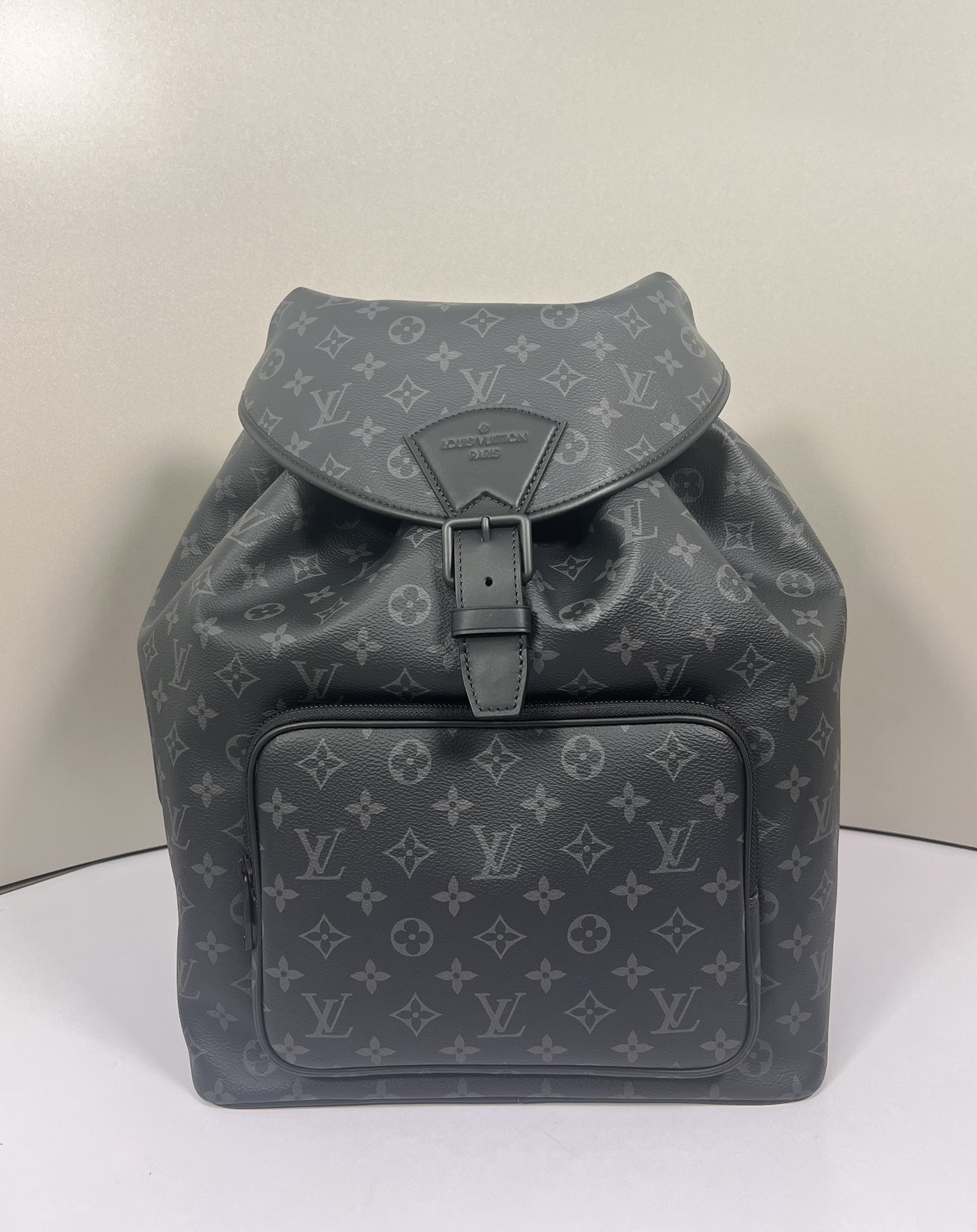 Louis Vuitton LV Montsouris Bags Backpack Black Monogram Canvas Cowhide M46683