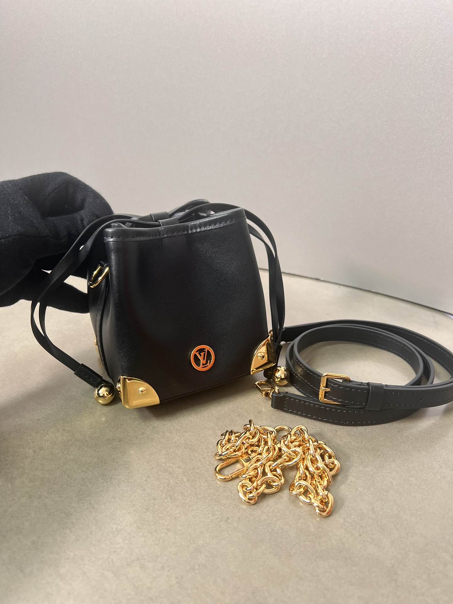 Louis Vuitton Fake
 Handbags Bucket Bags Black Monogram Reverse Canvas Mini M82886