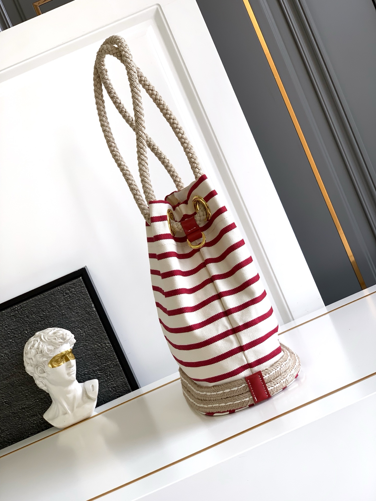 Prada Striped Fabric Bucket Bag with Rope Handles - Summer Essential 3 i1750612277763 2698 0 1