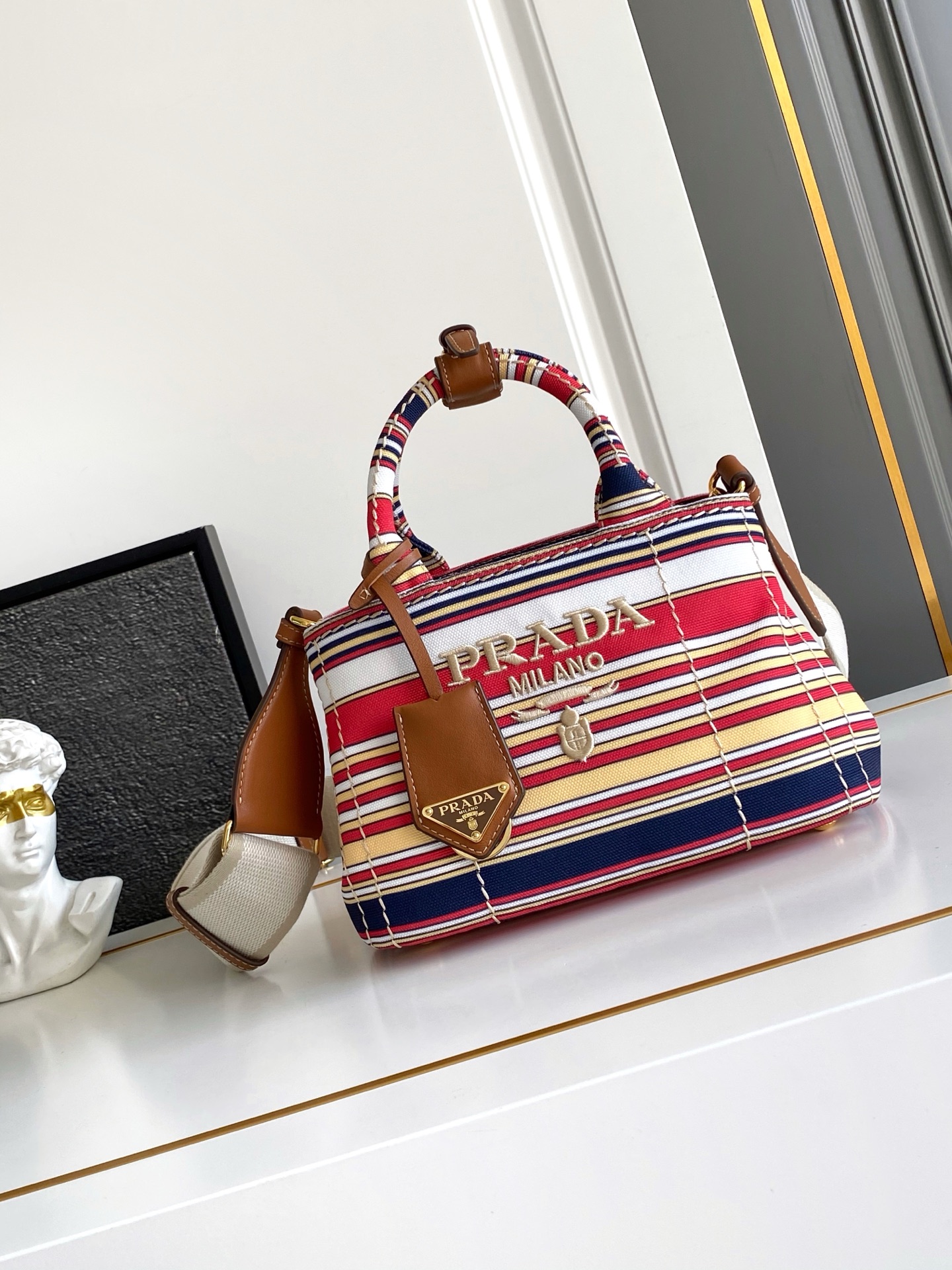 🎉Nuevo bolso de jardinero a color🎉 Mini en lona de algodón a rayas🎉🎉Rayas de cuatro colores: rojo, amarillo, azul y…