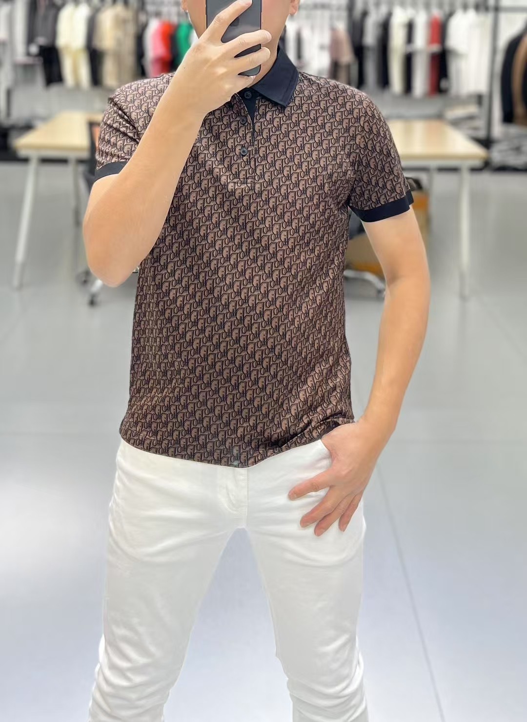 🔥Dior 迪奥24春夏时装款短袖丝光珠地棉马球翻领T恤POLO衫!面料甄选高级进口成衣定织珠地面料,老