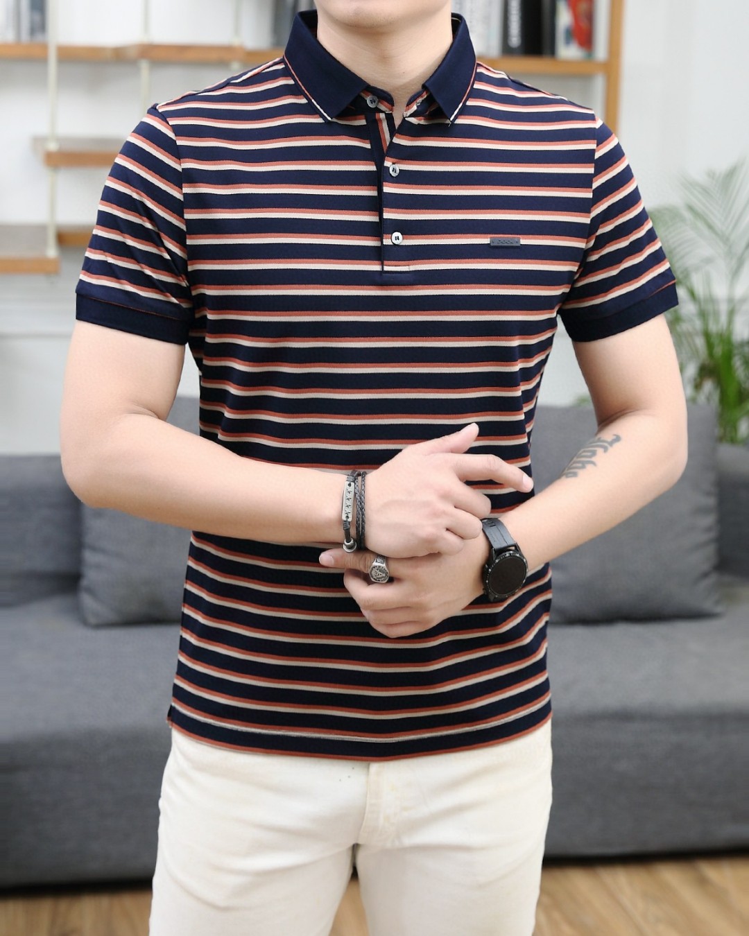 NO:127155,Zenia 25SS Spring and Summer Latest Pearl POLO Short Sleeve Original Customized Three-color Striped Threaded Cuffs Neck Emblem Logo Simple and generous Classic and versatile Two-color Model Number of 48-56 (M-3XL), zegna, T-shirt, alexander wang19860909杰尼亚 25SS春夏最新珠地POLO短袖 原版定制三色条纹螺纹袖口 领口 徽章logo 简单大方 经典百搭 双色 款 码数48-56（M-3XL）,,zegna,T-shirt,alexander wang,Men's clothing