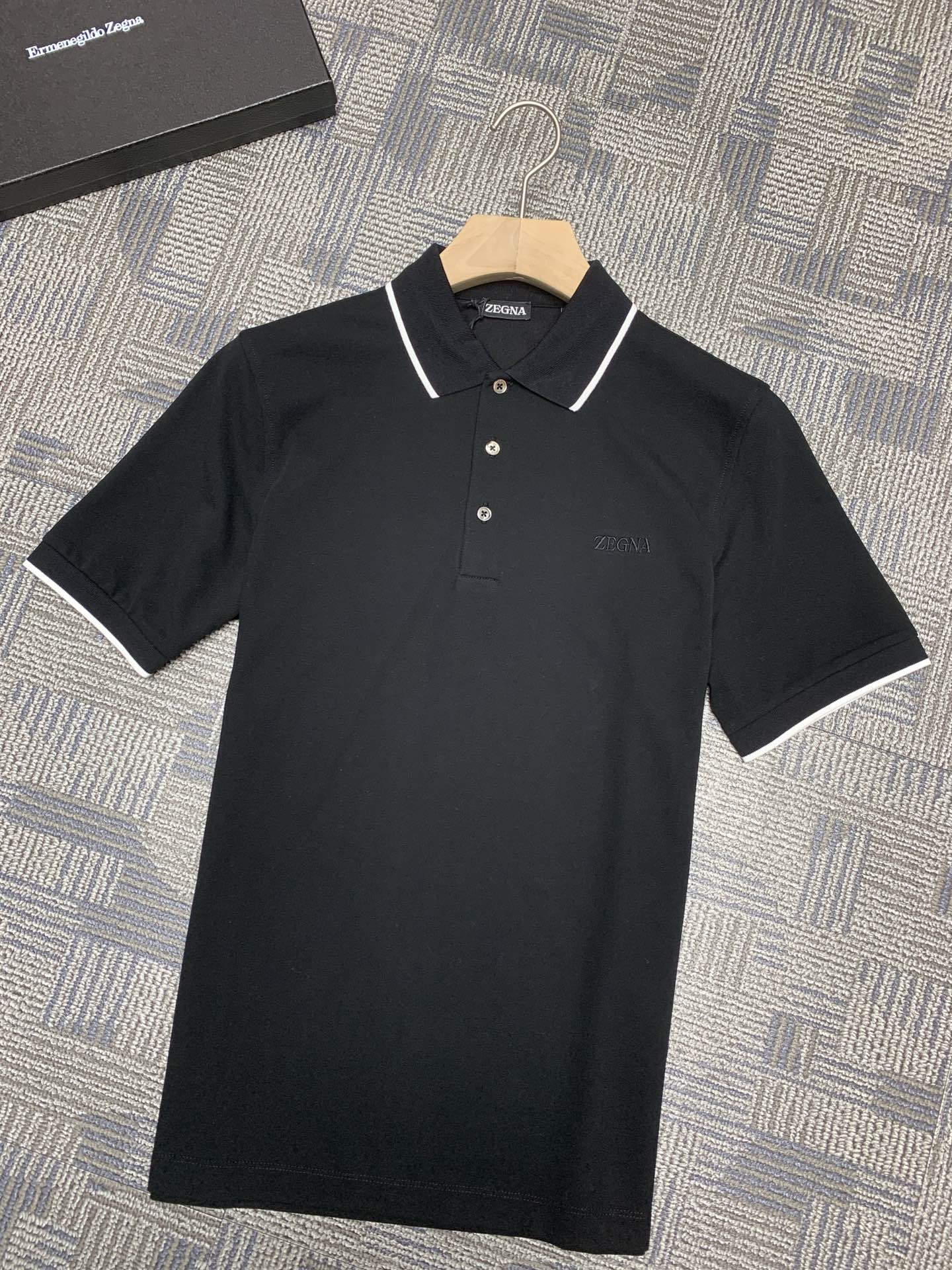 Replica
 Clothing Polo T-Shirt Black Blue Dark Grey White Cotton Knitting Stretch Short Sleeve