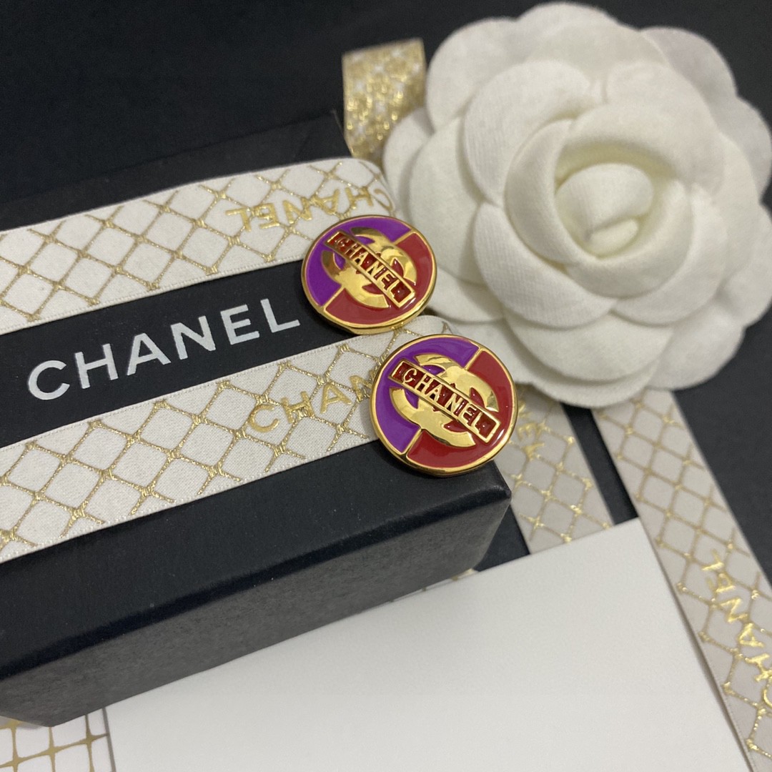 Chanel Jewelry Earring Red