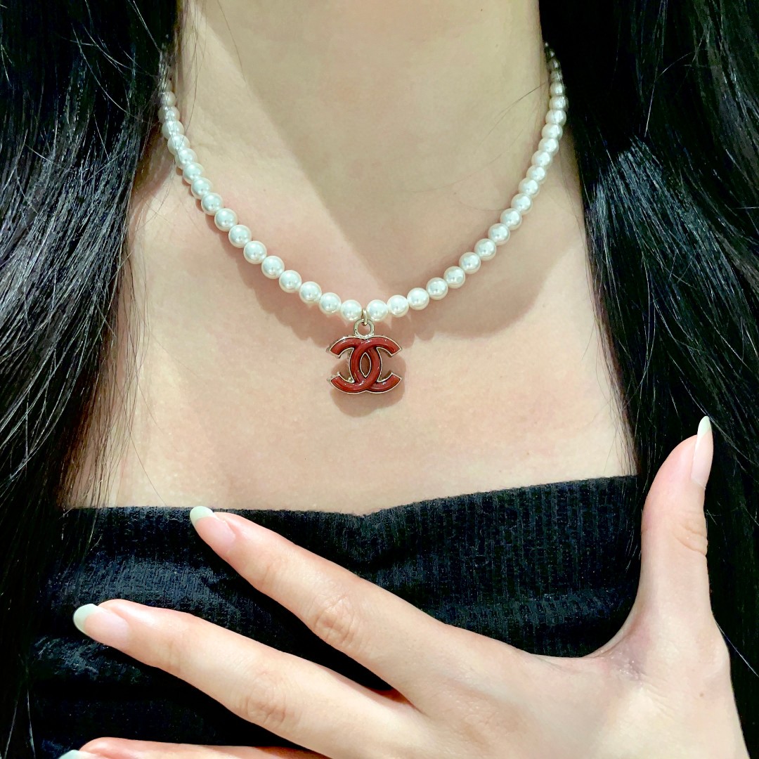 香奈儿✨珍珠双c项链 2