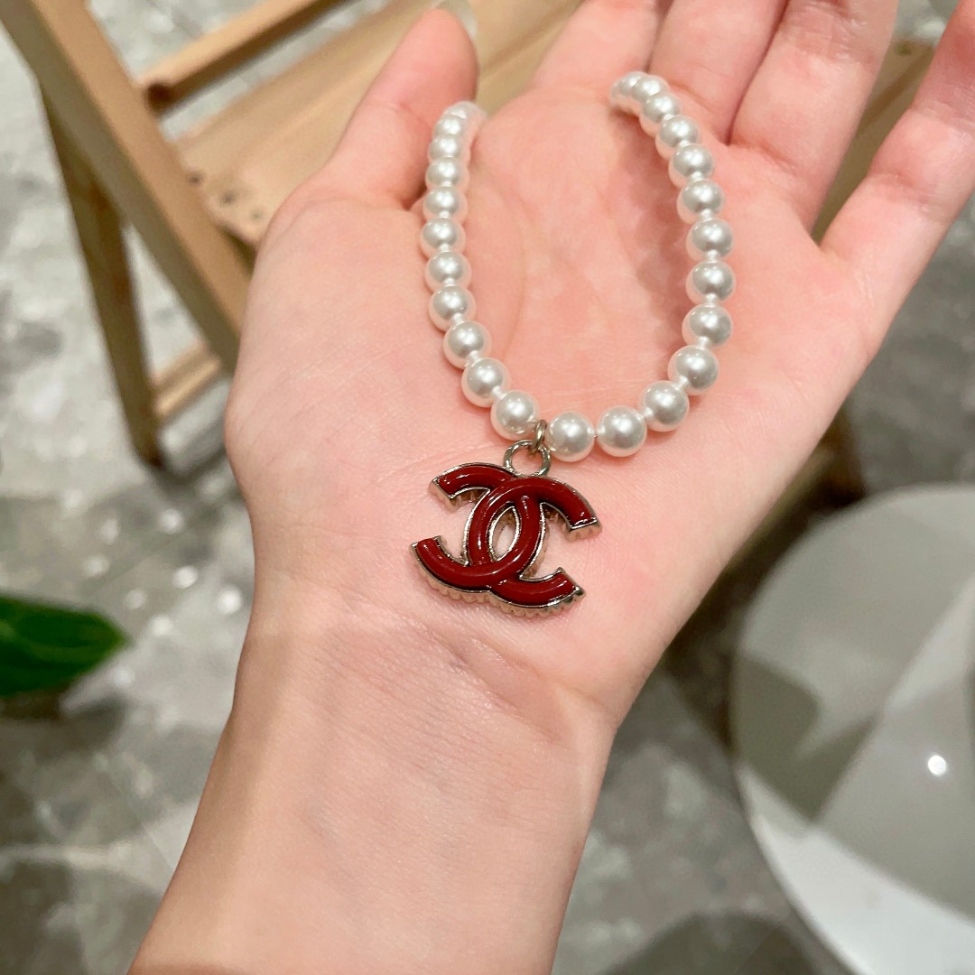 香奈儿✨珍珠双c项链 4