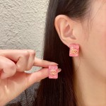 Pendientes de tachuelas de doble c chanel✨cansy 1 Pendientes de tachuelas de doble c chanel✨cansy