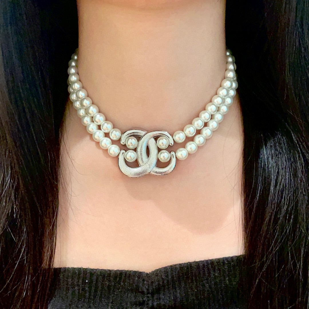 香奈儿✨双层珍珠双C项链