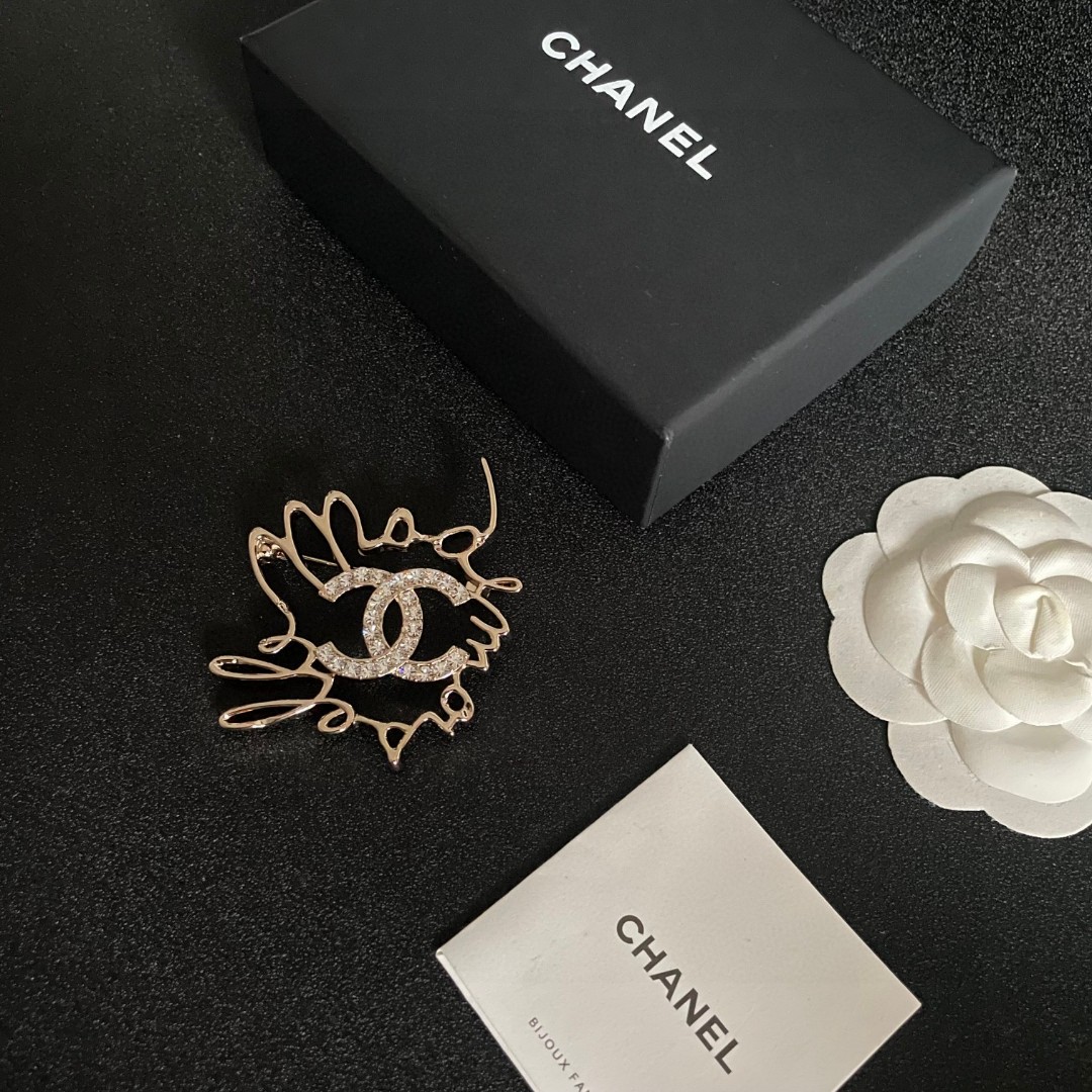 P198 CHANEL LETTER DOUBLE-C DRILL PIN. - 图片 5