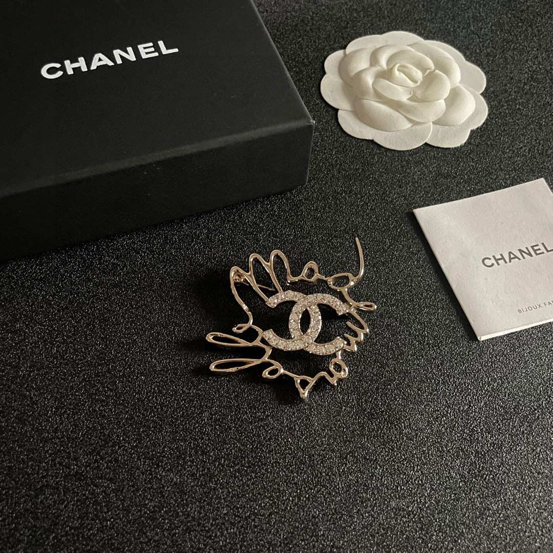 P198 CHANEL LETTER DOUBLE-C DRILL PIN. - 图片 6