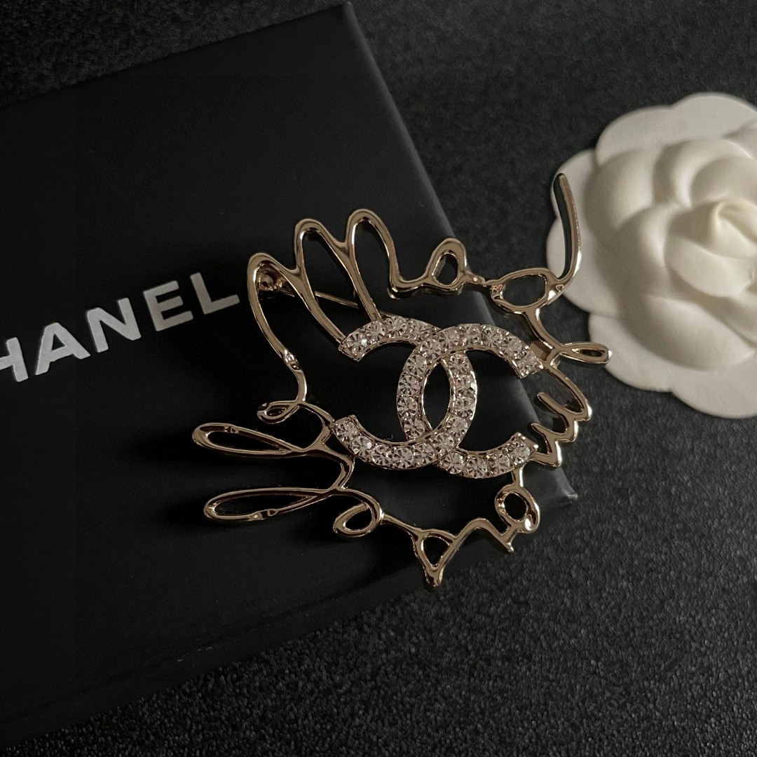 P198 CHANEL LETTER DOUBLE-C DRILL PIN. - 图片 9