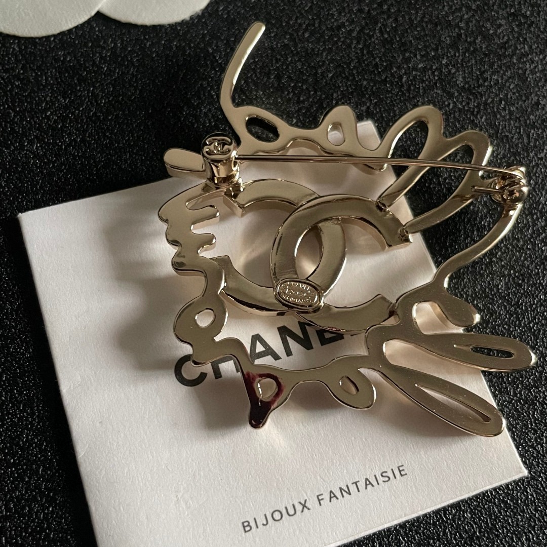 P198 CHANEL LETTER DOUBLE-C DRILL PIN. - 图片 7