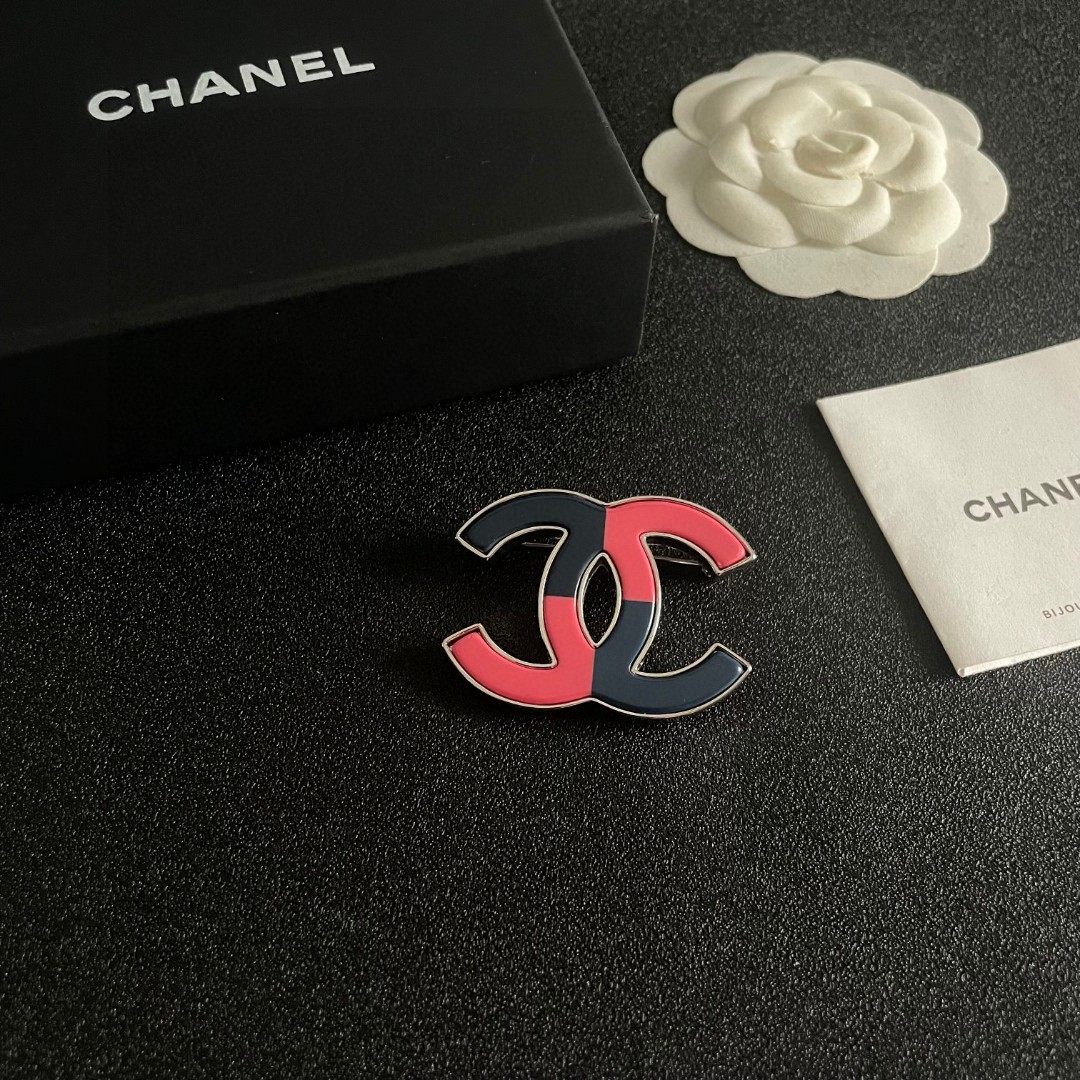 P198 CHANEL DOUBLE-C-COLOURED BROOCH - 图片 6