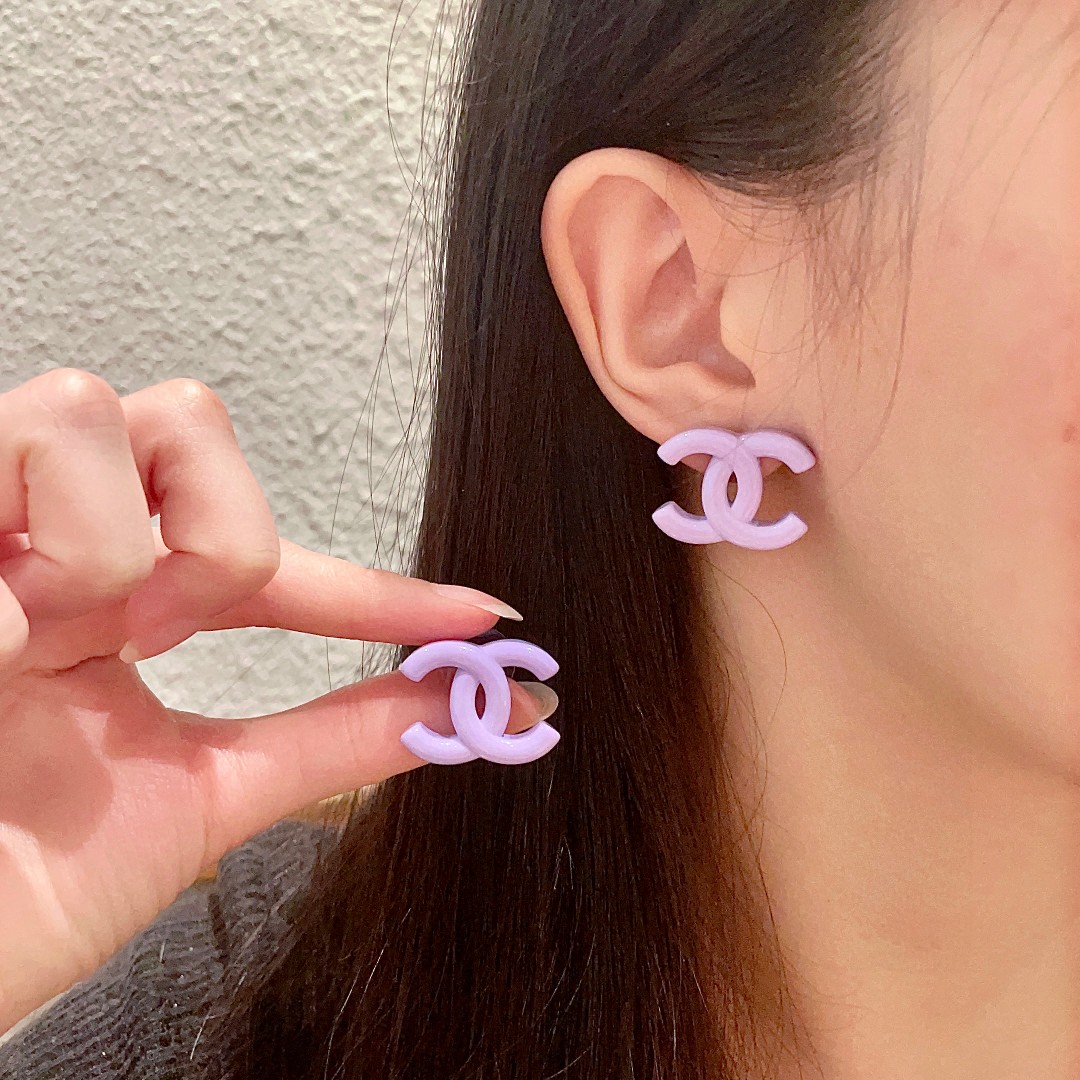 NO:107185,Chanel classic double C stud earrings, jewelry boutique, chanel19860909香奈儿经典双C耳钉,饰品精品,chanel,Jewelry