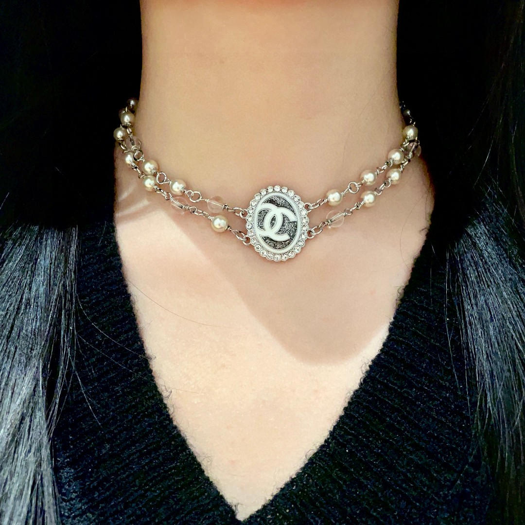  香奈儿✨双层珍珠双C项链