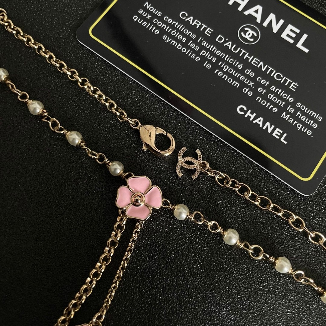  香奈儿✨山茶花🌸双C项链