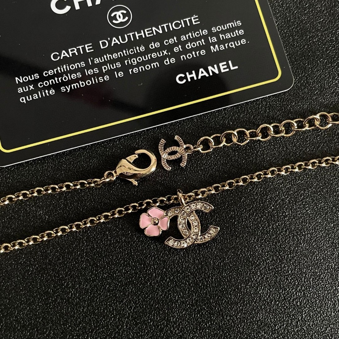  香奈儿✨山茶花🌸双C项链
