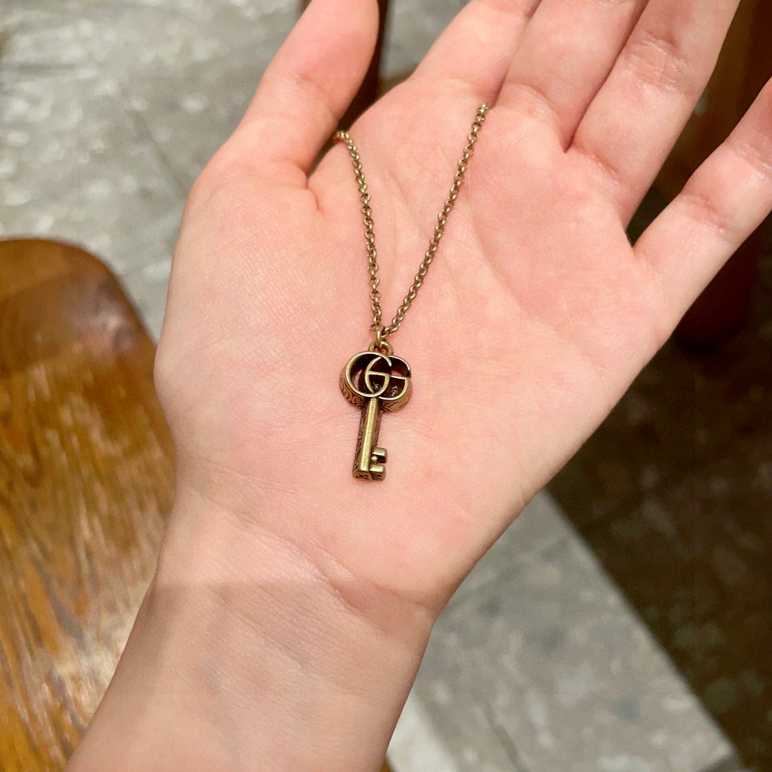  古驰经典双G钥匙🔑项链