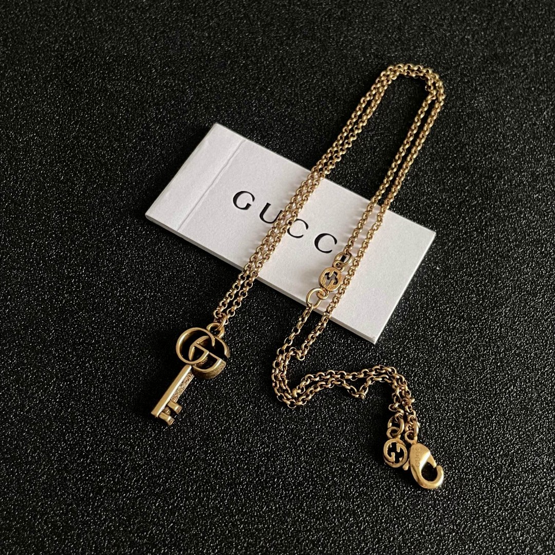  古驰经典双G钥匙🔑项链