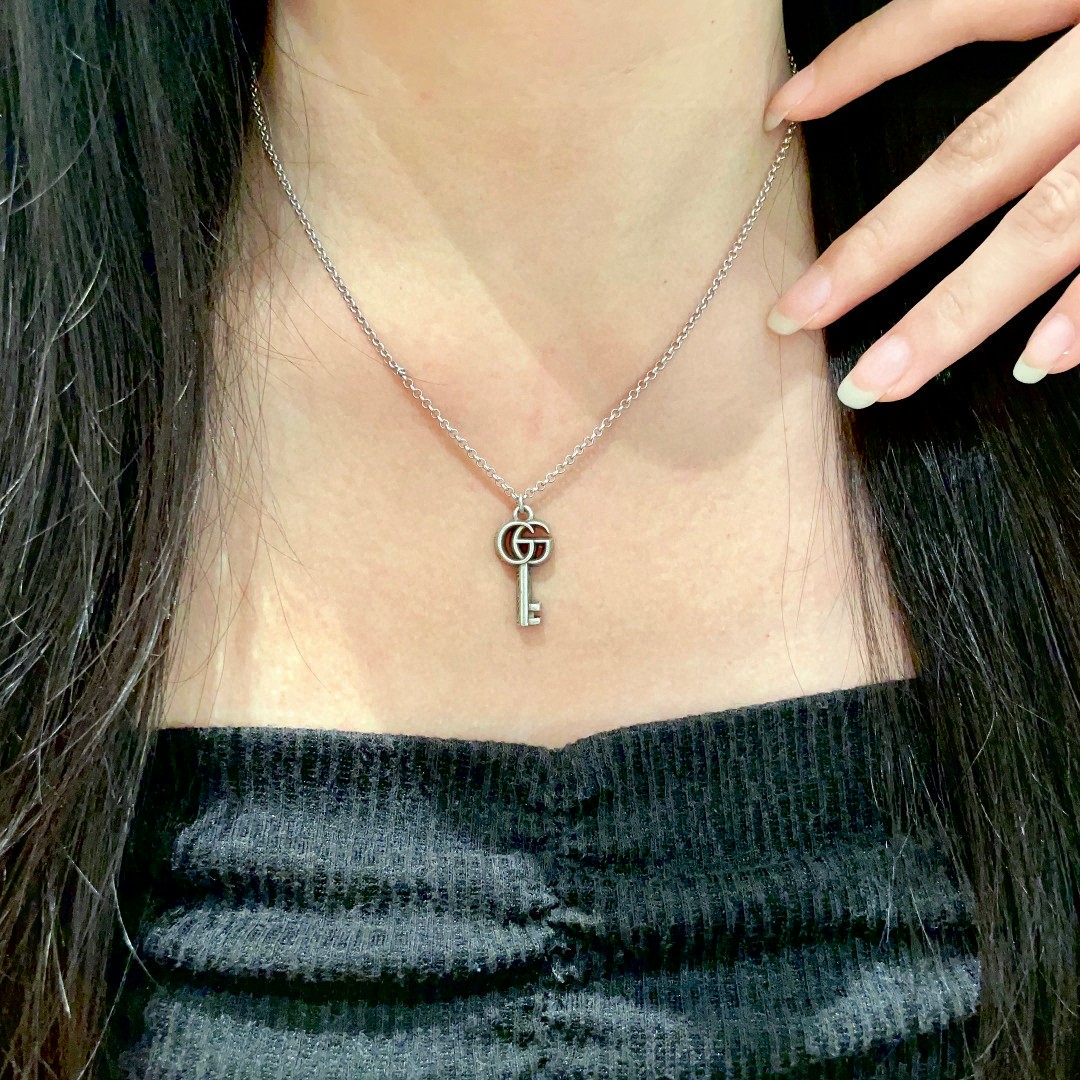  古驰经典双G钥匙🔑项链