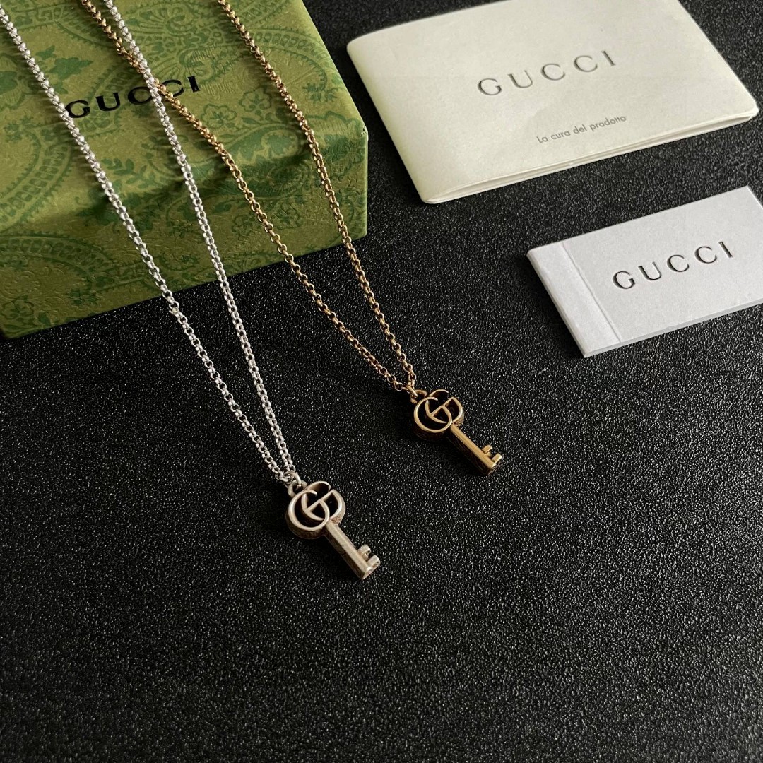  古驰经典双G钥匙🔑项链
