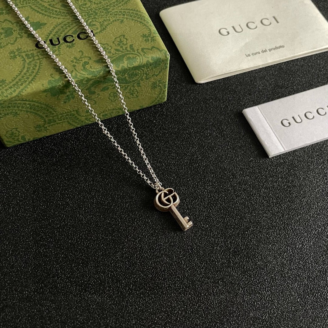  古驰经典双G钥匙🔑项链