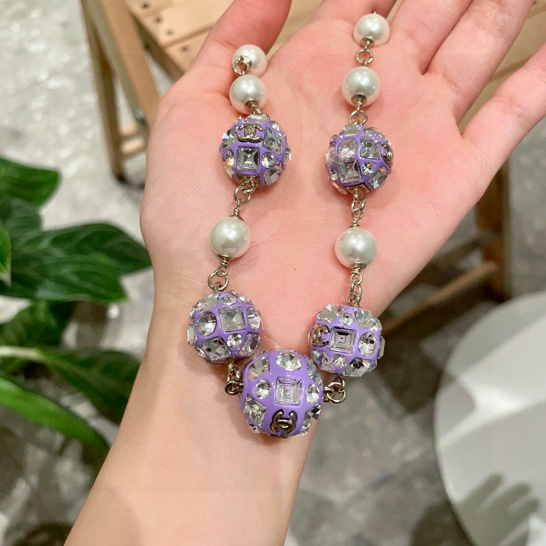 香奈儿✨珍珠双C项链