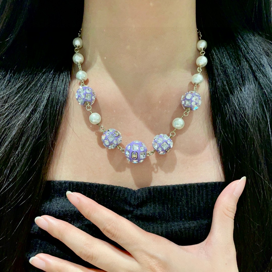  香奈儿✨珍珠双C项链