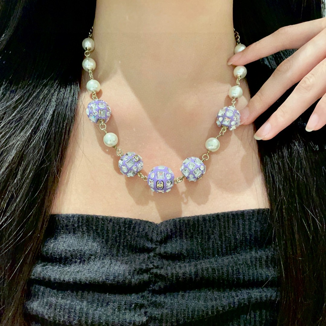  香奈儿✨珍珠双C项链
